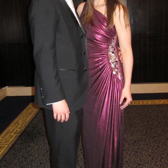 Robert Rodriguez Dresses & Skirts - Robert Rodriguez Purple Metallic One Shoulder Gown Size 4